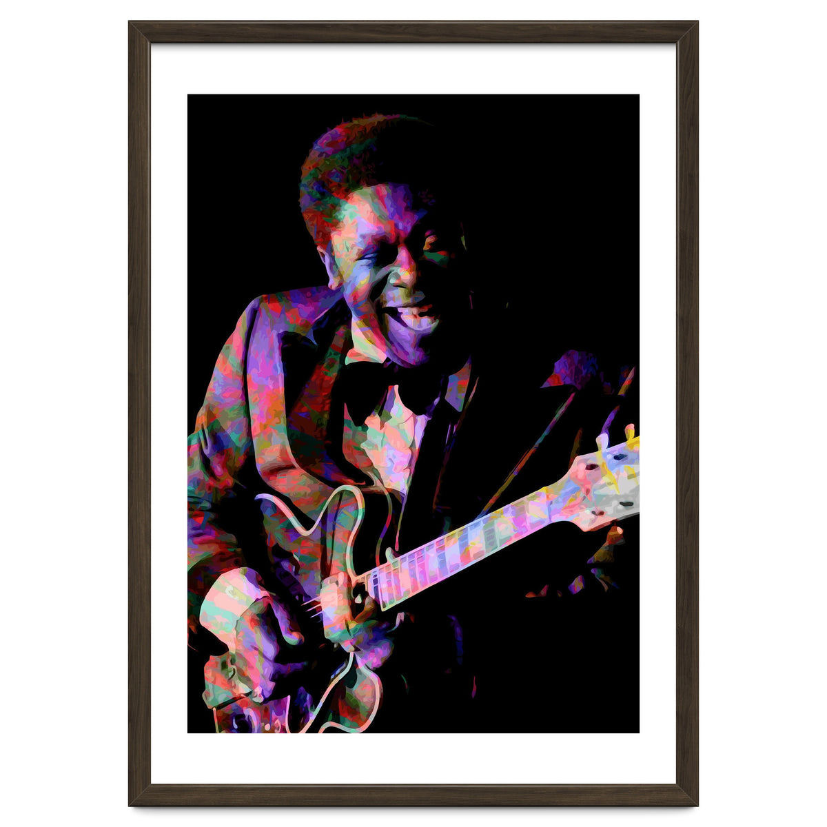 BB King. King Blues Guitarist. Blues Musician Legend Colorful