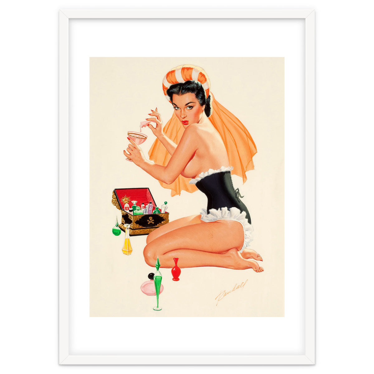 Young And Beautiful Witch Preparing A Love Portion