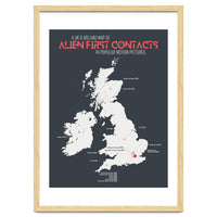 UK & Ireland Map of Alien First Contacts in Movies
