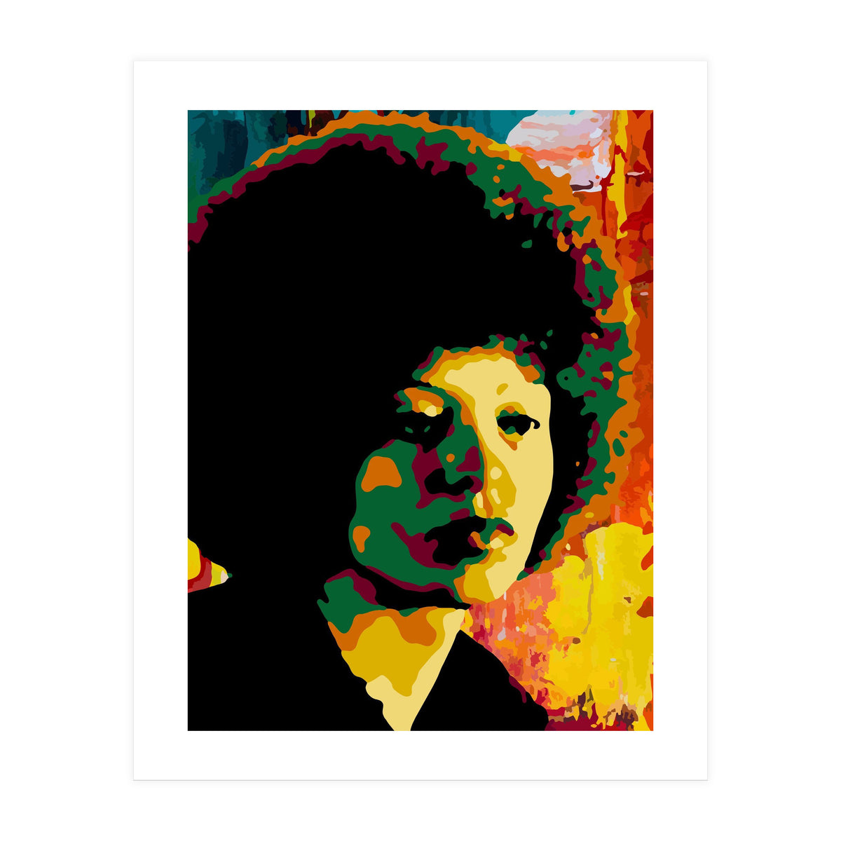 Angela Davis Colorful abstract Art 2 (Print Only)