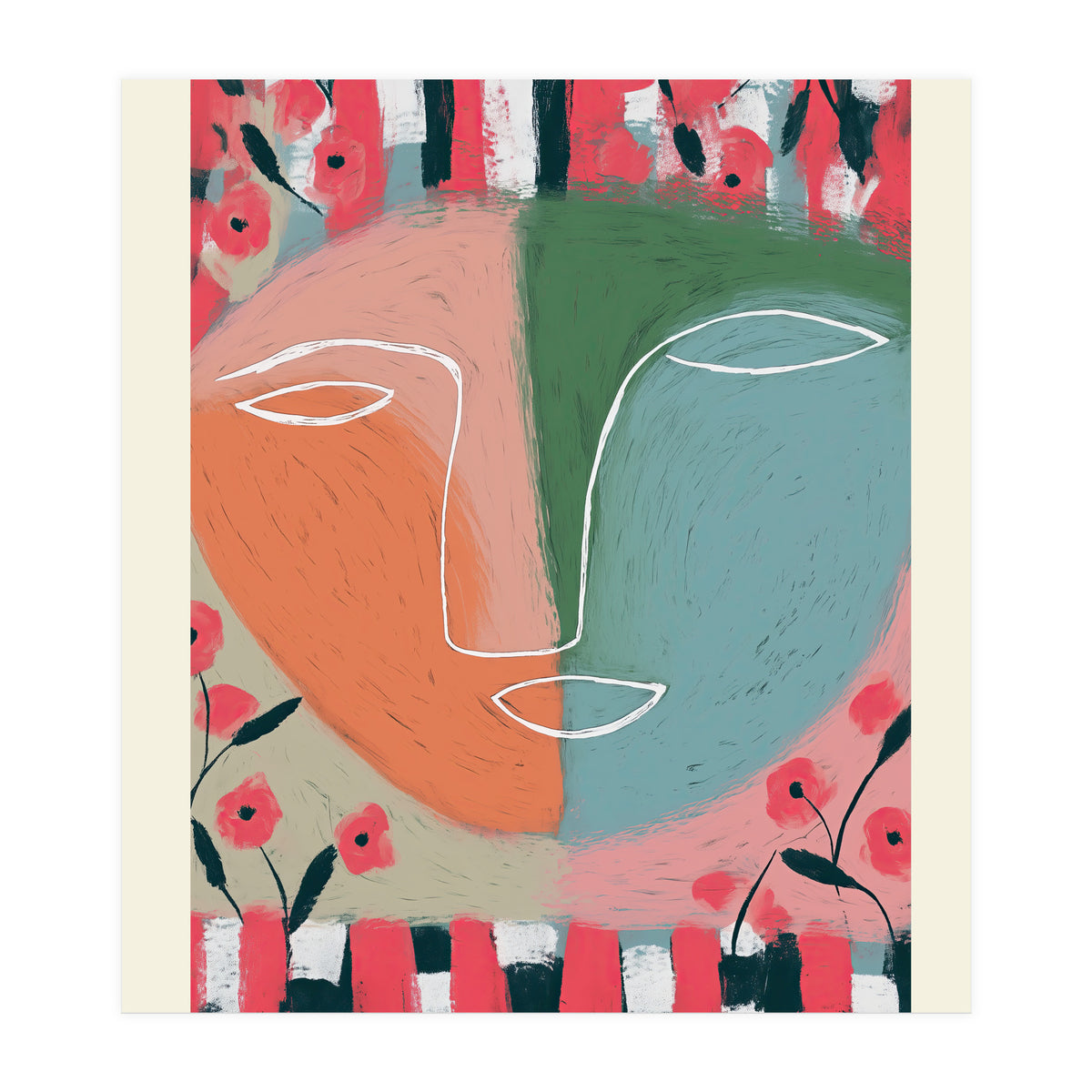 Dreams In Coral And Sage (Print Only)