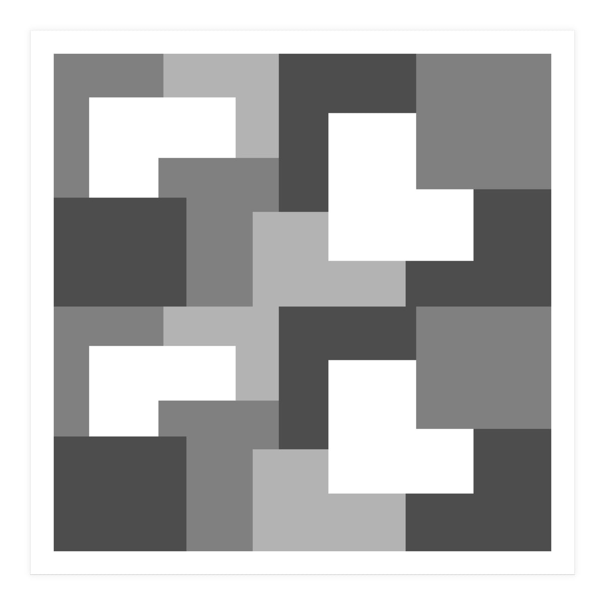 Grey Abstract Square Tiles (Print Only)