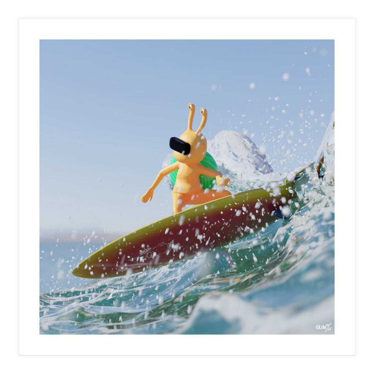 Surfing - angle #1 (Lwuba 042 Salt Proof Surfing 01) (Print Only)