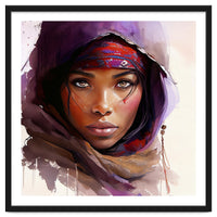 Watercolor Tuareg Woman #6