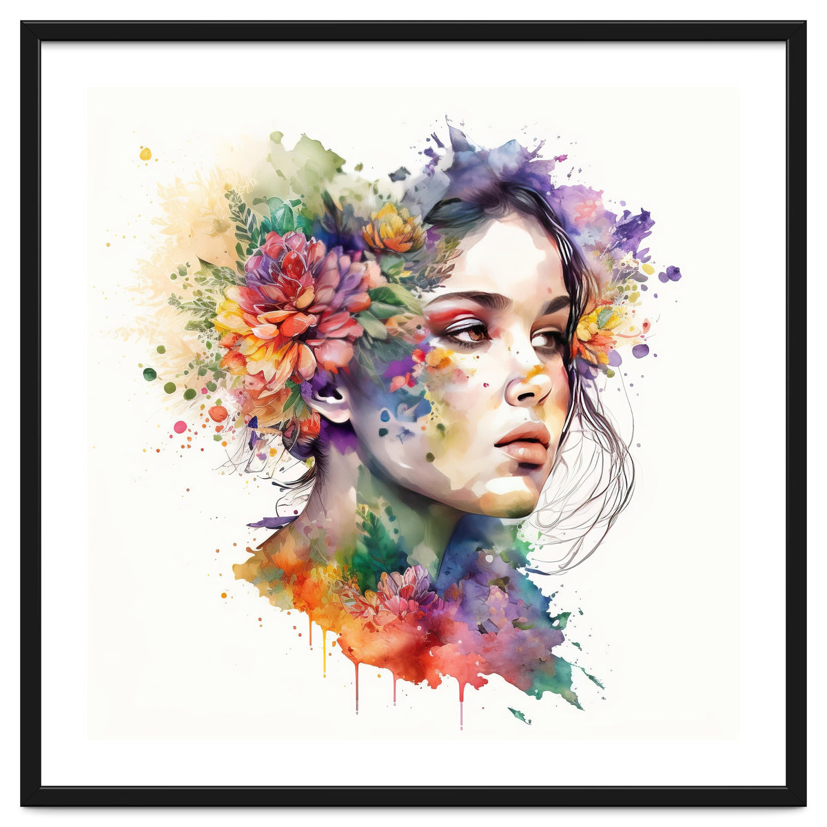 Ethereal Bloom Portrait