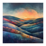 Abstract Ethereal Rolling Hills at Sunset (Print Only) thumbnail