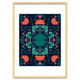 Clovers And Flowers Teal and Orange thumbnail