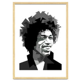 Jimi Hendrix Rock And Blues Music Black White thumbnail