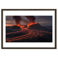 Volcanic Fury: Erupting Mountain Landscape