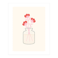 Flower Vases - Red Flowers (Print Only)