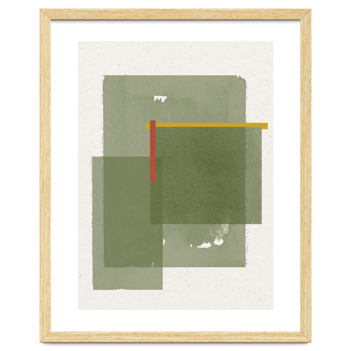 GREEN WATERCOLOR SHAPES NO.2