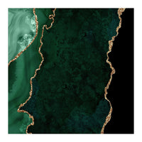 Emerald & Gold Agate Texture 04 (Print Only)