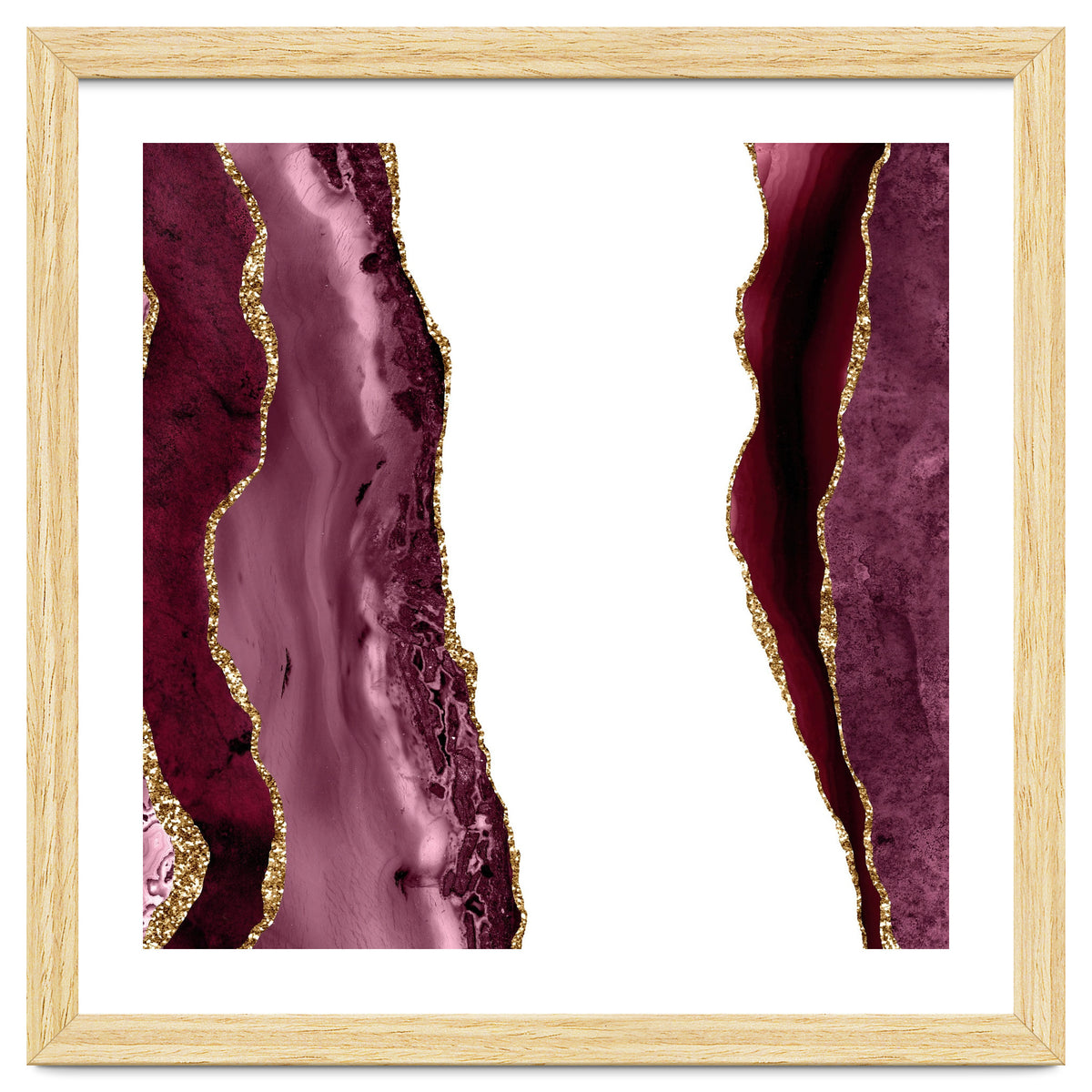 Burgundy & Gold Agate Texture 20