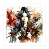 Phoenix Spirit Asian Warrior Portrait (Print Only) thumbnail