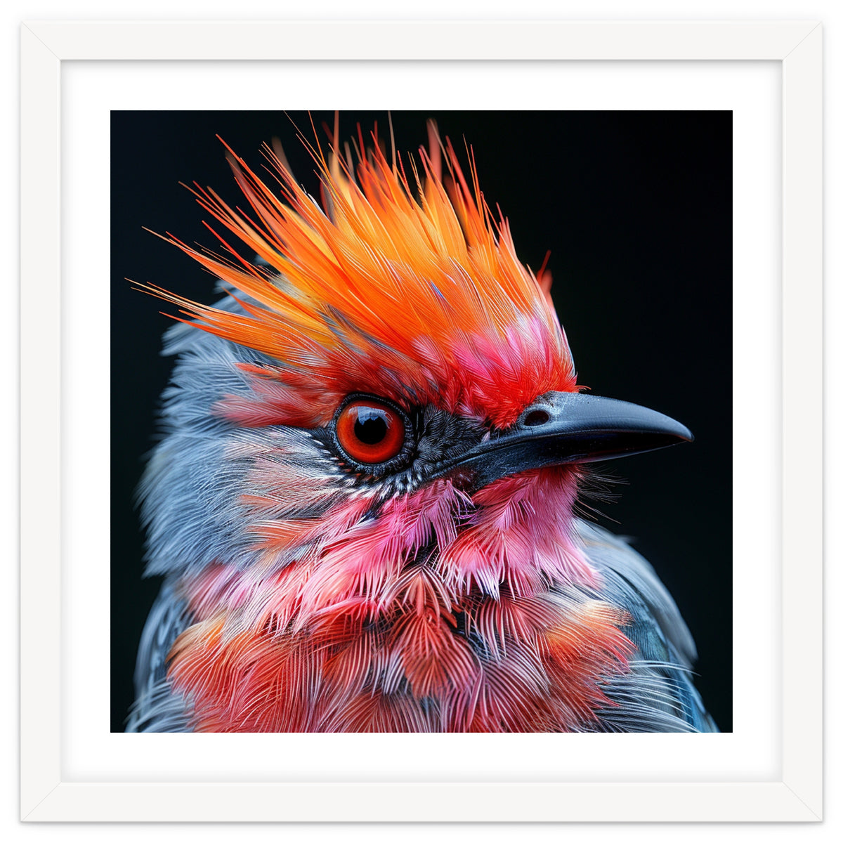Close Up Of Exotic Bird With Vibrant Plumage
