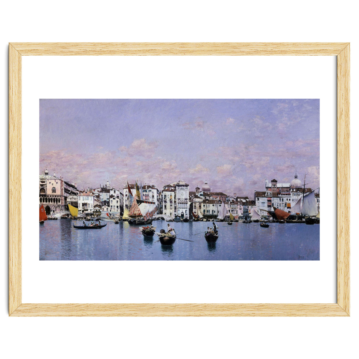 'La riva degli Schiavoni en Venecia', 1873, Oil on canvas, 42 cm x 72 cm.