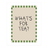 What’s For Tea, Cute Kitchen Quote Print, Playful Wall Art for Dining Spaces (Print Only) thumbnail