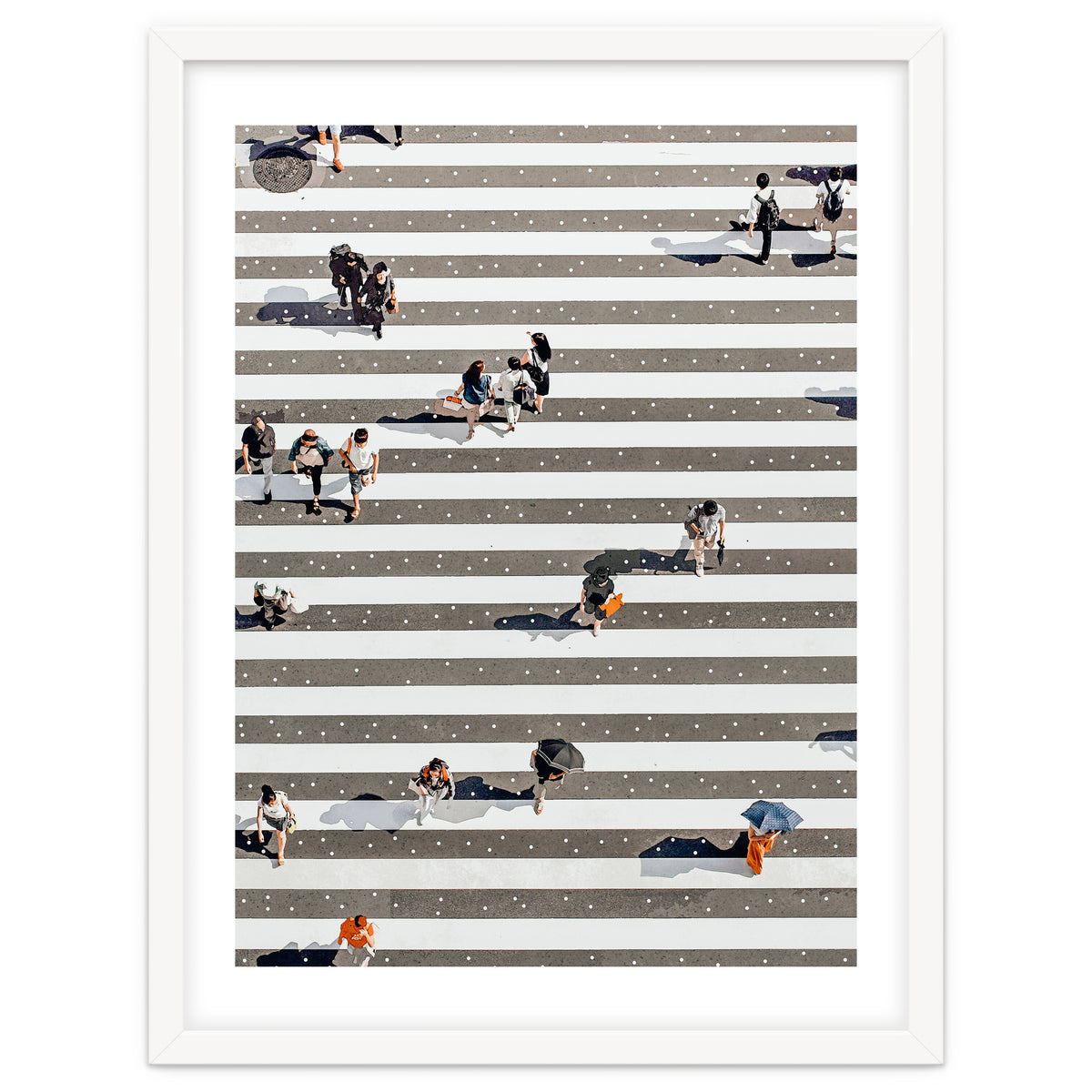Rain Crossing | Polka Dots Zebra Crossing On The Street | Rain Eclectic Modern Graphic Design