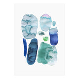 Watercolor Aqua Abstract Spots II (Print Only) thumbnail