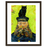 Black Cat on the Postman’s Hat, Van Gogh Inspired Painting thumbnail