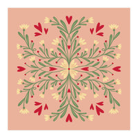 Flowers And Hearts  (Print Only)