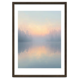 Misty Sunrise Over Pine Forest Lake thumbnail