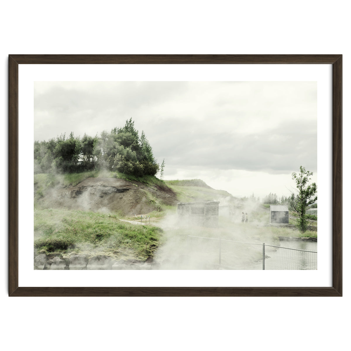 A natural hot spring landscape where steam rises - Iceland