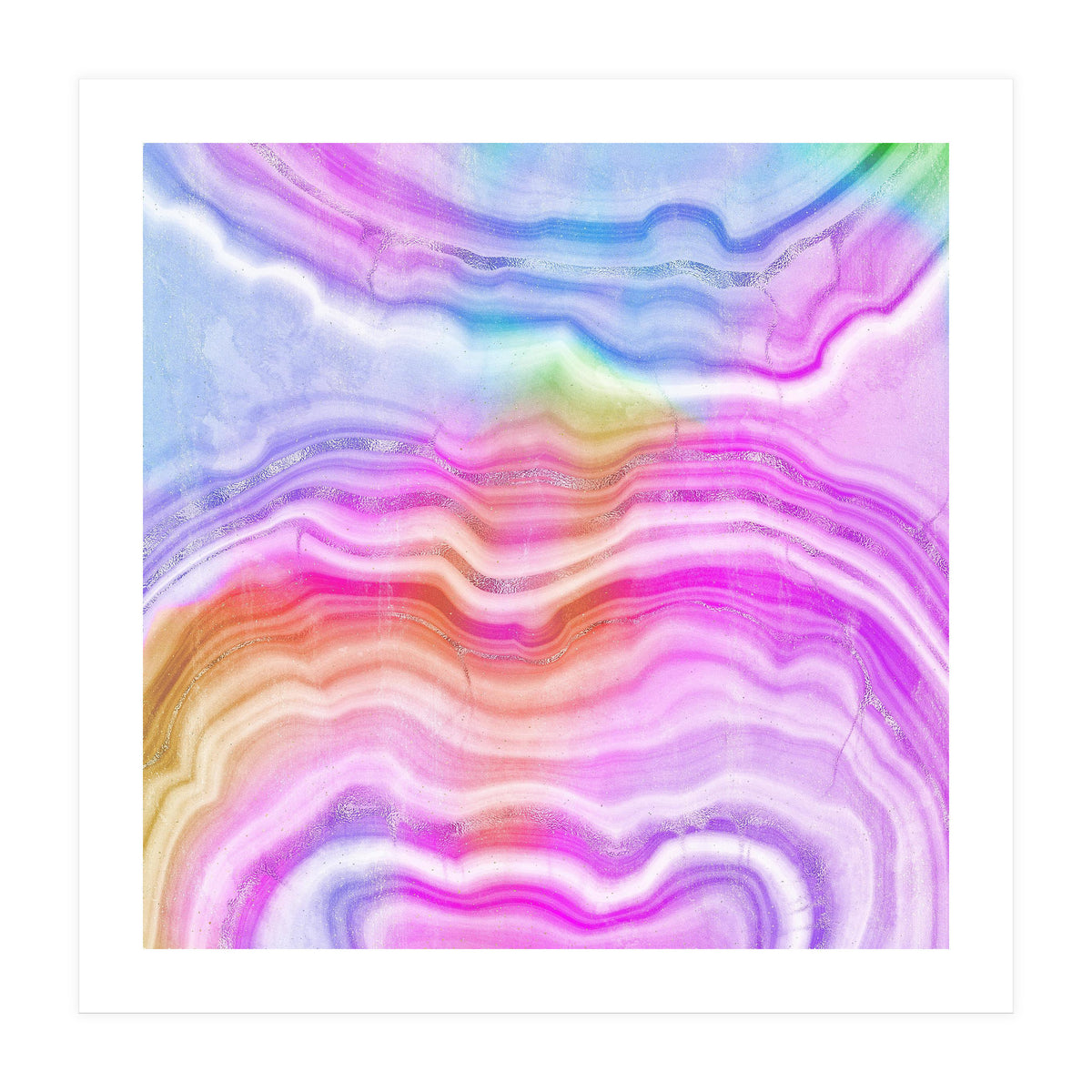 Neon Agate Texture 03  (Print Only)