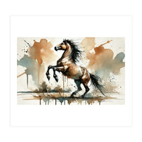 Fiery Horse Elegance (Print Only)