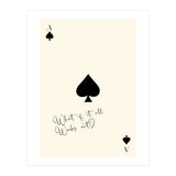 Ace of Spades Motivational Card Print, What If It All Works Out Poster (Print Only) thumbnail