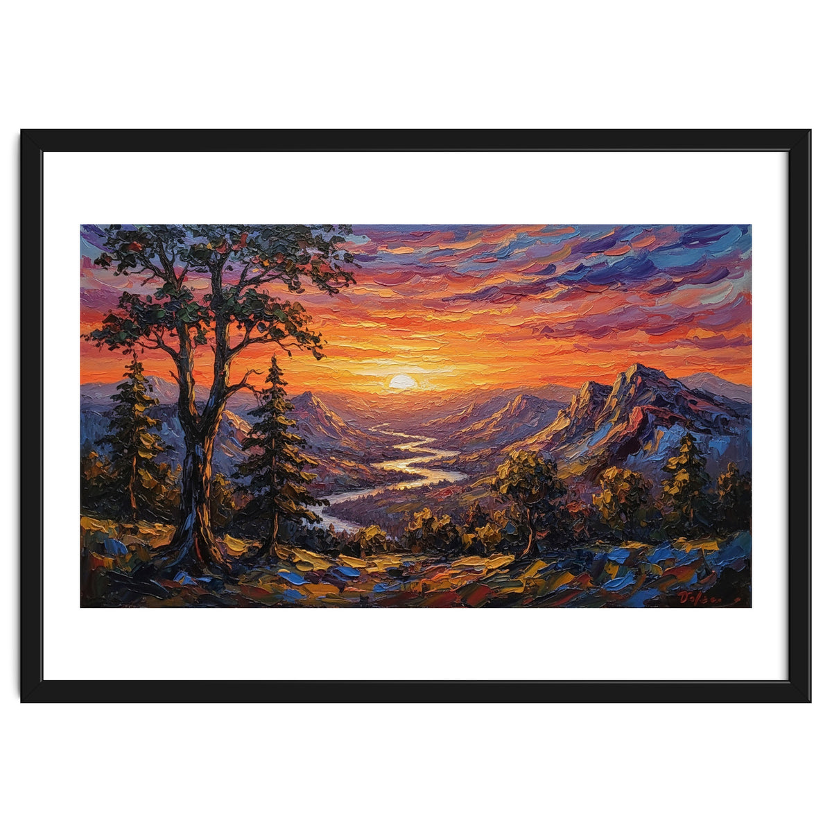 Sunset Over the Valley Peaks