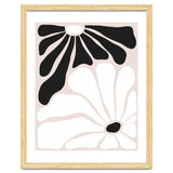 Floral Yin Yang, Scandinavian Nature Flowers Botanical Concept, Plants Blossom Positivity Neutral Minimalism thumbnail
