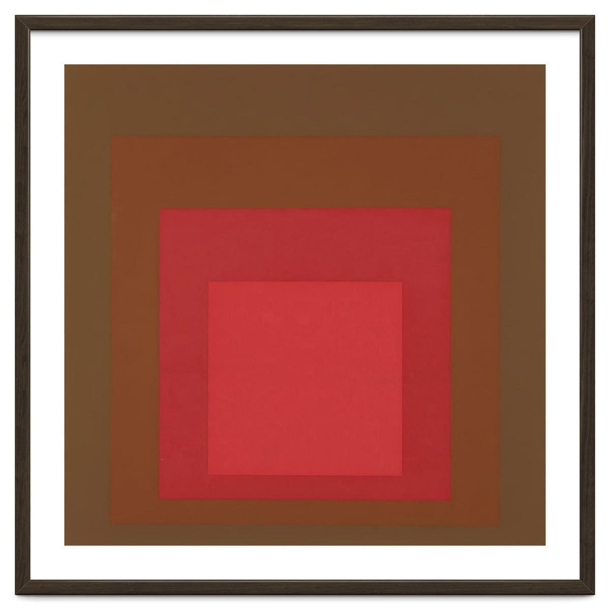 JOSEF ALBERS - HOMAGE TO THE SQUARE, RED, BROWN