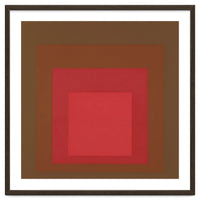 JOSEF ALBERS - HOMAGE TO THE SQUARE, RED, BROWN