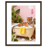 Leopard in Bathtub, Surreal Bathroom Scene thumbnail