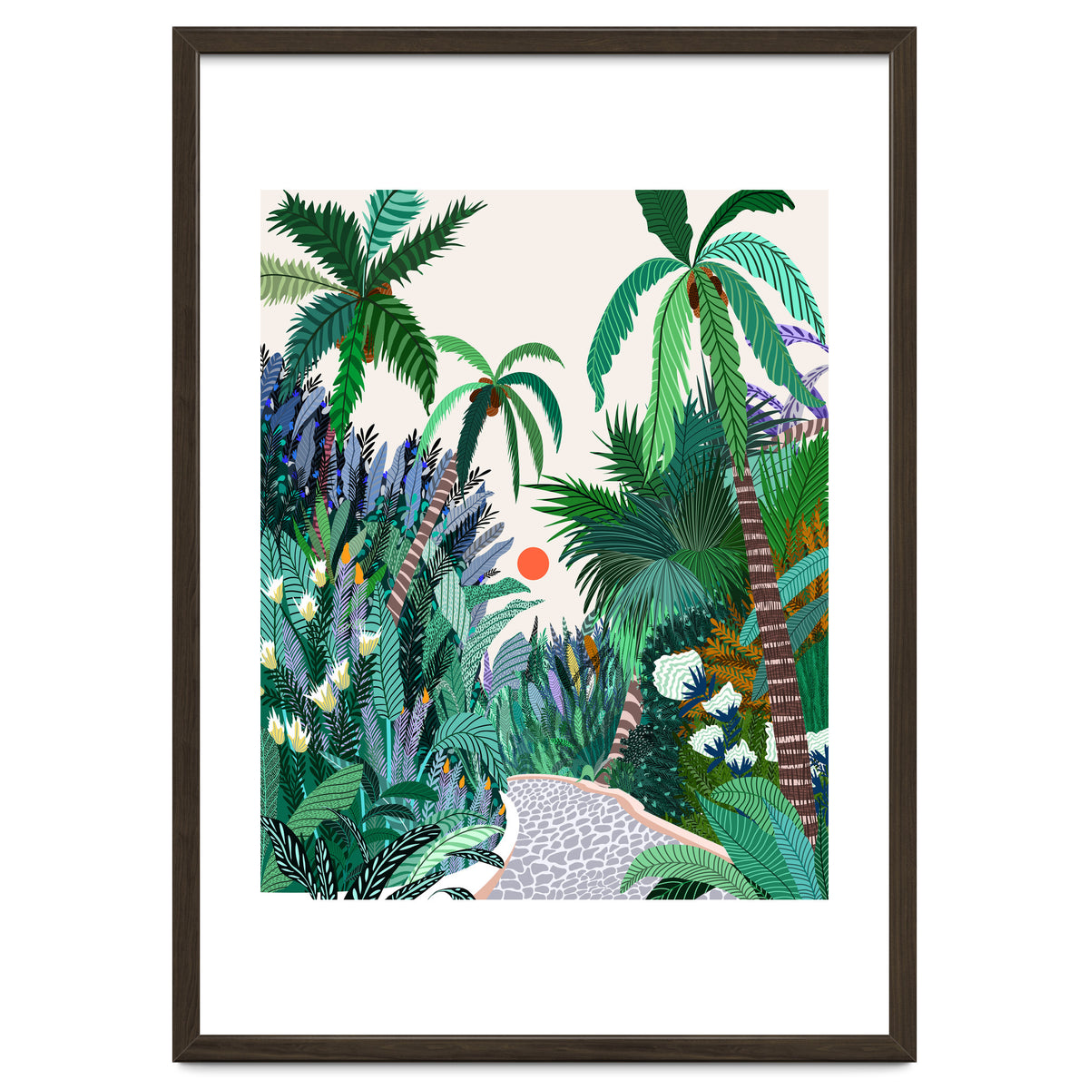 The Urban Jungle Route, Botanical Tropical Nature Plants, Forest Bohemian Eclectic Trees, Exotic Garden Palm Travel Boho
