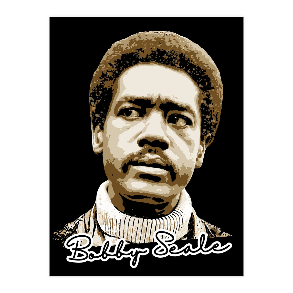 Bunchy Carter American Activist Legend in Vintage Style (Print Only)