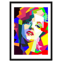Hollywood Actress Monroe Pop Art WPAP Illustration