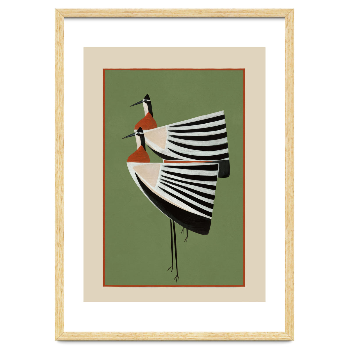 Striped Bird Pair