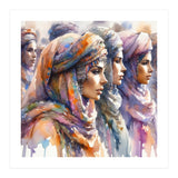 Tuareg Women Procession Watercolor (Print Only) thumbnail