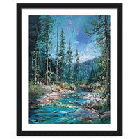 Whispers of the Azure Creek: A Textured Journey