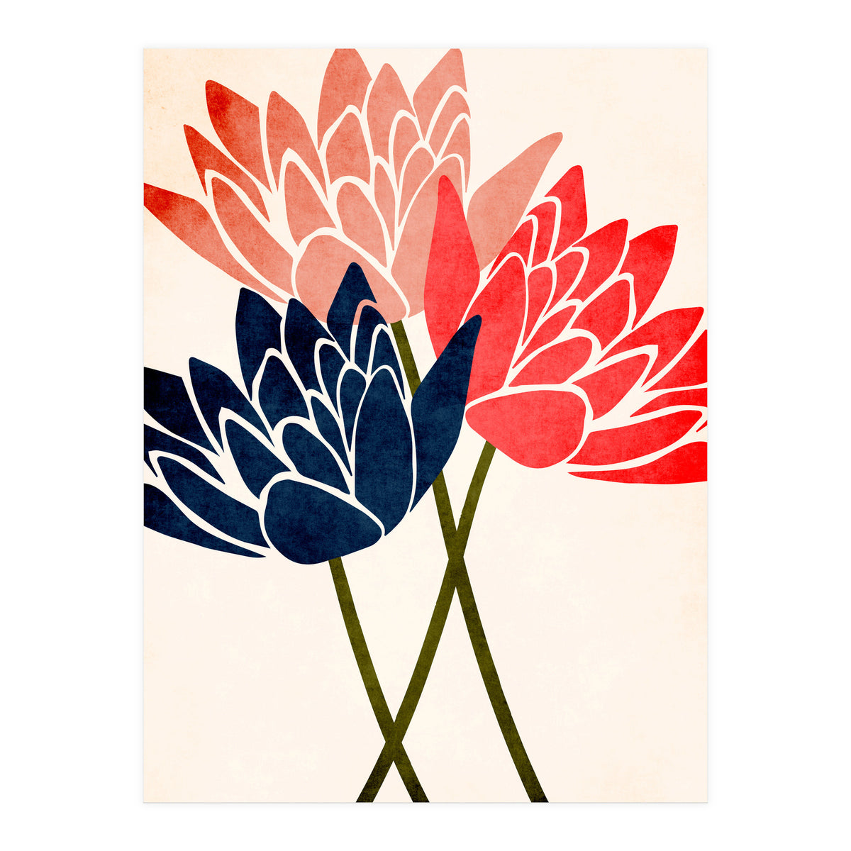 Three Blossoms (Print Only)