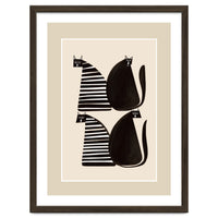 Minimalist Cats In Black And White