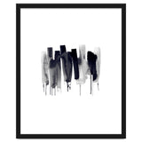 Abstract Watercolor Stripes Minimal Black thumbnail