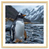 Gentoo Penguin Standing On A Rocky Shore thumbnail