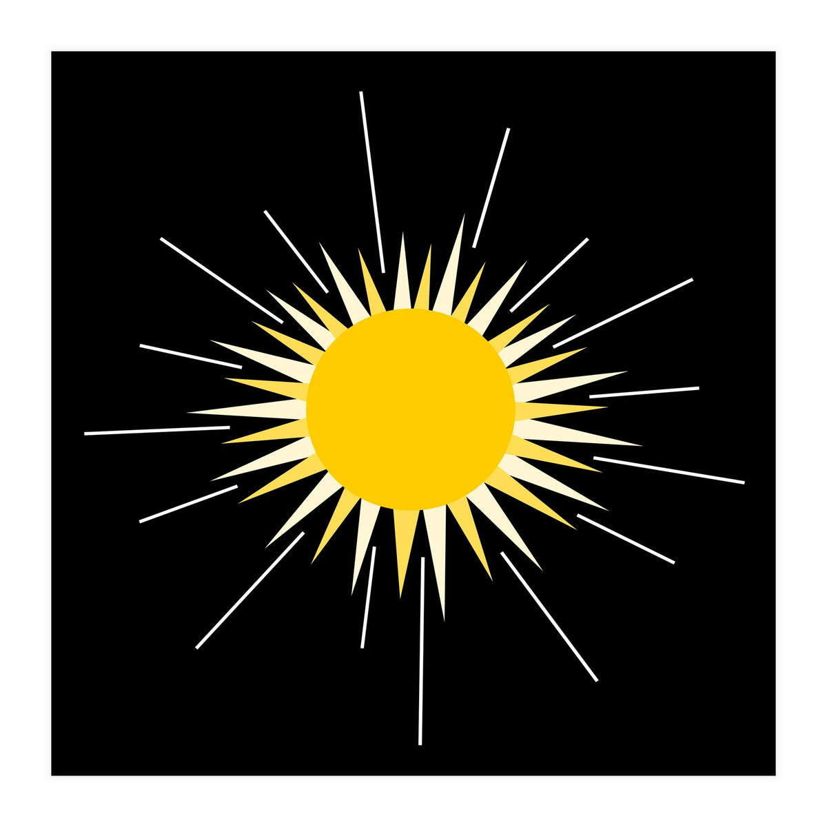 Yellow Bright Radiant Shinning Sun (Print Only)