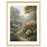 Sunlit Spring Garden Path Oil Painting thumbnail