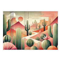 Art Deco Desert Cacti (Print Only)