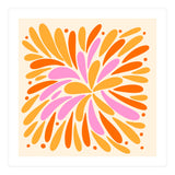 Floral Burst - pink, yellow and orange (Print Only) thumbnail