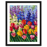 Vibrant Summer Tulip Garden Oil Painting thumbnail